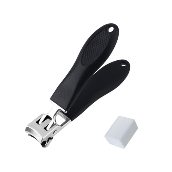 Large Splash-Proof Nail Clippers for Thick Hard Toenails Heavy-Duty Stainless Steel Clipper with Wide Opening Ergonomic Grip 1-Pack