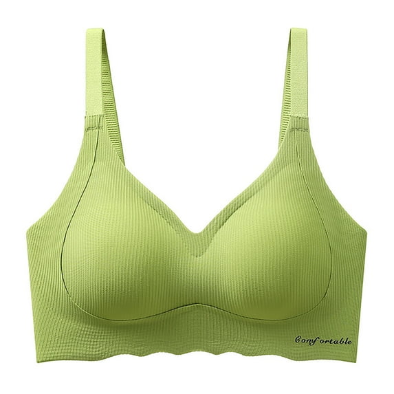 Large Sports Bras for Women Convertible Bra Feature V-Neck Padded Bra Style W-1195 Green M