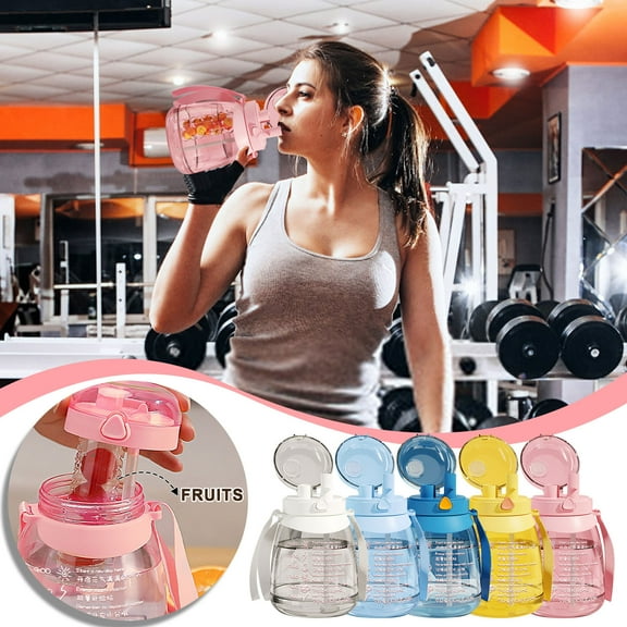 Large Sports Water Bottle 64oz Insulated Tumbler with Straw Leakproof for Gym Workouts Hiking Outdoor Activities Men Women, UKHBMC | Blue