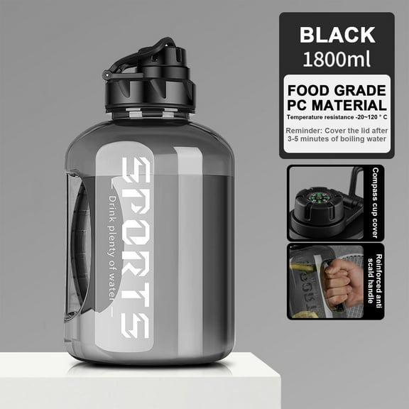 Large Sports Water Bottle with Handle | Big Water Jug Leakproof BPA-Free Plastic | Reusable Gym Sports Outdoor Large Capacity Water Jug | Daily Water Bottle Portable Water Jug Fitness Sports