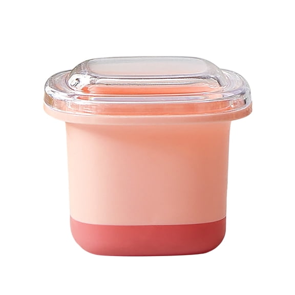 Large Square Ice Mold with Lid Reusable PP 2.76x2.76x2.4 Inch Silicone Bottom Easy Demold Whiskey Cocktails