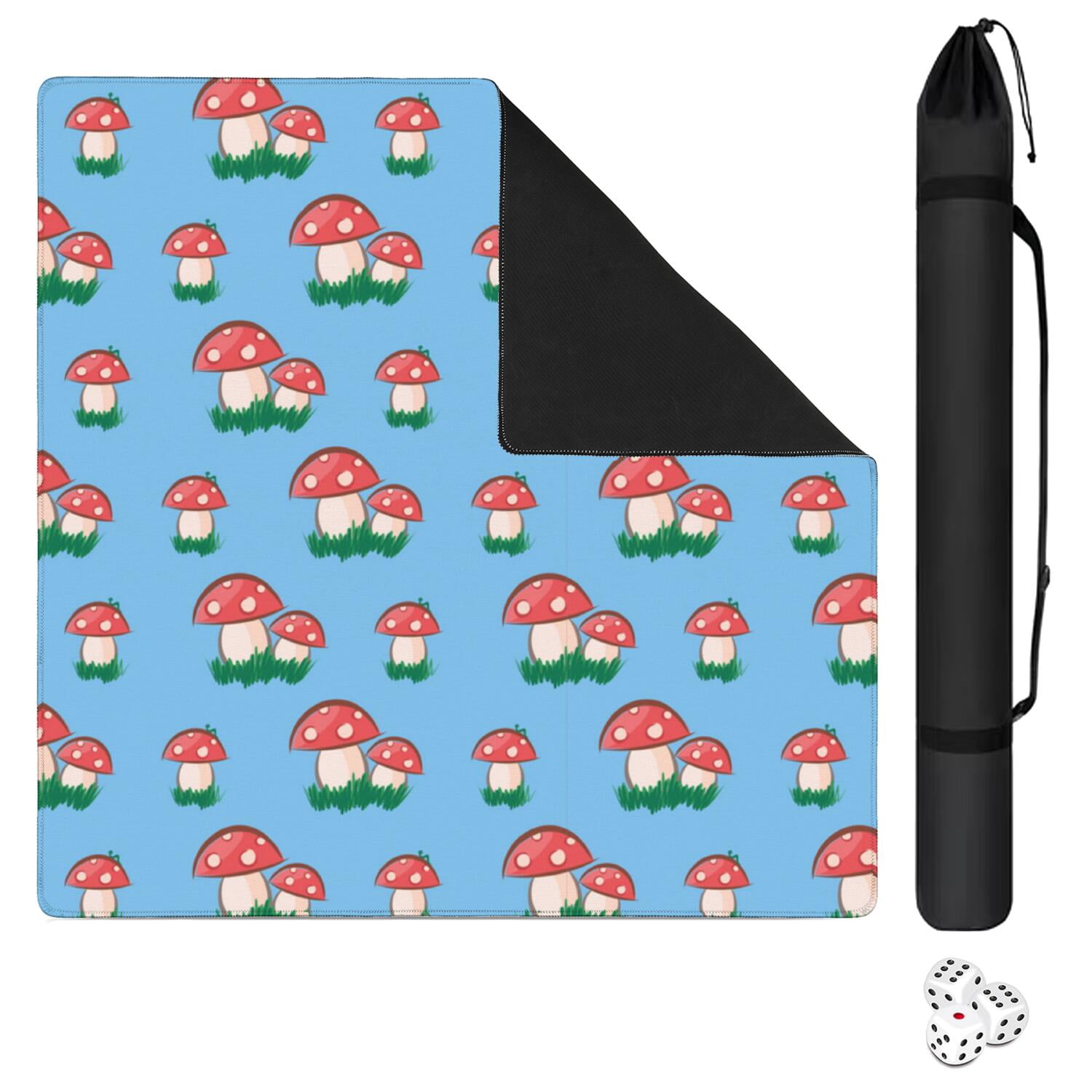 Large Square Plants Style Mahjong Mat 31.5x31.5 Inches Crafted from Durable Rubber Featuring Anti-Slip Grip Surface and Noise Dampening Technology for Multi-Game Use