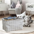 thumbnail image 1 of Large Squares Fabric Storage Bin, Foldable Laundry Hamper with Handles for Clothes, Toys, and Home Organization, Canvas Baskets for Bedroom, Closets, and Shelves, 1 of 6