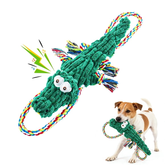 Large Squeaky Dog Toys for Aggressive ChewersAlligator Dog Toys to Keep Them BusyDurable Dog Toys for LargeMedium and Small Breeds