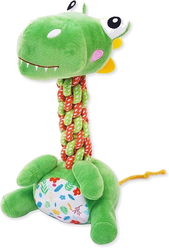 Large Squeaky Plush Horse Dog Toy, Durable Chew Toy for Aggressive Chewers, Interactive Dog Toy with Rope Neck for Small Medium Large Dogs, Washable Pet Toy for Training, Holiday and Birthday Gift