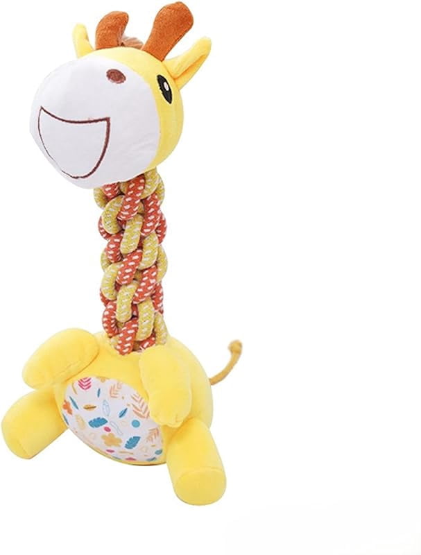 Large Squeaky Plush Horse Dog Toy, Durable Chew Toy for Aggressive Chewers, Interactive Dog Toy with Rope Neck for Small Medium Large Dogs, Washable Pet Toy for Training, Holiday and Birthday Gift