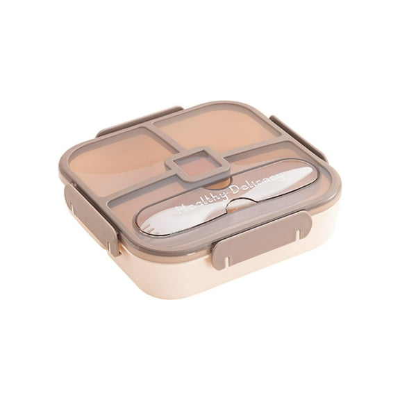 Large Stackable Bento Box with 5 Compartments | 1100ml Leak-Proof Lunch Container for Adults | Includes Spoon, Fork, Knife | Microwave, Dishwasher & Freezer Safe