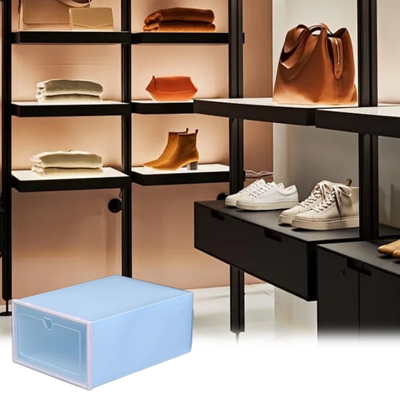 Large Stackable Clear Shoe Box with Flip Lid and Drawer Style, Space Efficient Storage Solution for Closet Under Bed Organization Multi Functional Container for Home