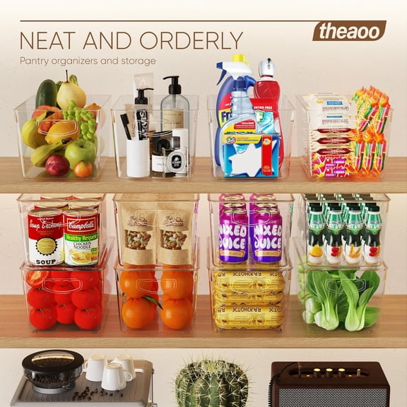 Large Stackable Refrigerator Organizer Bins AND Soda Can Dispenser for Refrigerator with Lids