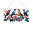 thumbnail image 1 of Large Stained Glass Suncatcher - Colorful Birds on Branch Window Decor - Sunlight Catcher for Home, Room & Indoor Decor - Unique Gift for Bird Lovers & Mom, 1 of 9