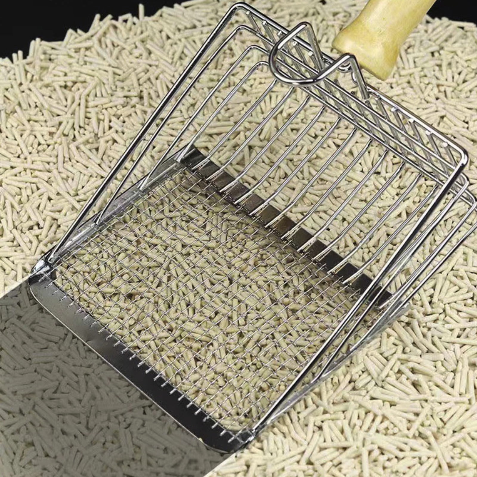 Metal Poop Large Stainless Steel Cat Litter Scoop with Wide Sieving Surface, 5.7 x ...