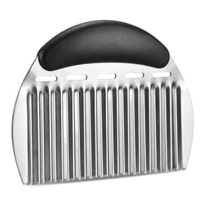 Large Stainless Steel Crinkle Cutter  French Fry & Vegetable Wavy Slicer with Handle