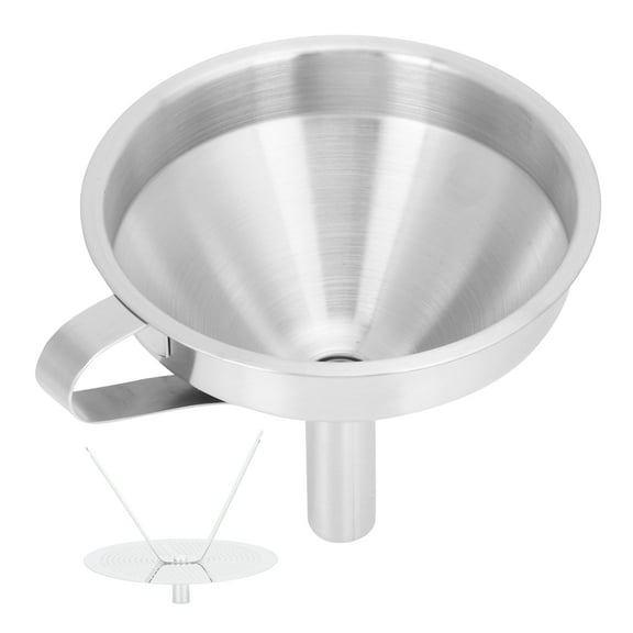 Large Stainless Steel Funnel 304 Food Grade Filter Funnel for Oil, Beer, Coffee and Kitchen Use