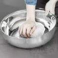 thumbnail image 1 of Large Stainless Steel Mixing Bowl Heavy Duty Flat Bottom Dough Prep Basin Kitchen Utility Container, 1 of 5
