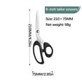 thumbnail image 1 of Large Stainless Steel Scissors | Ergonomic Plastic Handle | Heavy Duty for Fabric, Leather, Paper | 12in–8in Multipack | Sharp, Polished Blades | Household Office Cutting Tools | Easy , Durable, 1 of 9