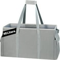 thumbnail image 1 of Large Stand Up Utility Tote Bag, Reusable Grocery Bags Foldable Hard Bottom Board and All Sides Rinforced, 1 of 6