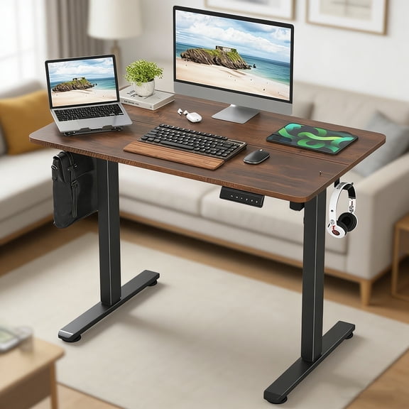 Large Standing Desk  Adjustable Height Raising Desk That Raises Up and Down for Productive Home & Office Setups