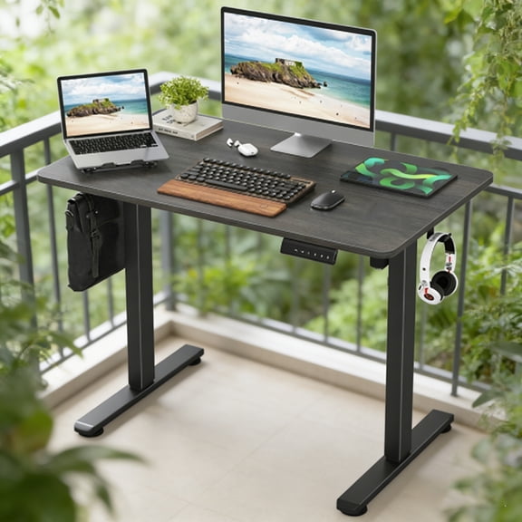 Large Standing Desk  Adjustable Height Raising Desk That Raises Up and Down for Productive Home & Office Setups