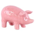 thumbnail image 1 of Large Standing Pig Figurine in Gloss Pink, 1 of 3