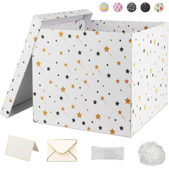 Large Star Box with Lids 12x12x10Inches