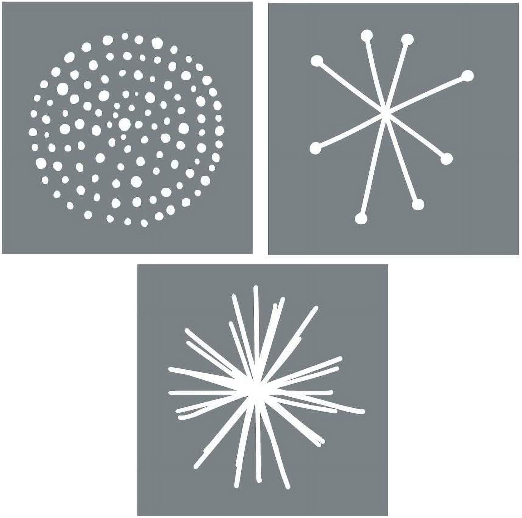  Geometric Stencils for Crafts Reusable Dots Star