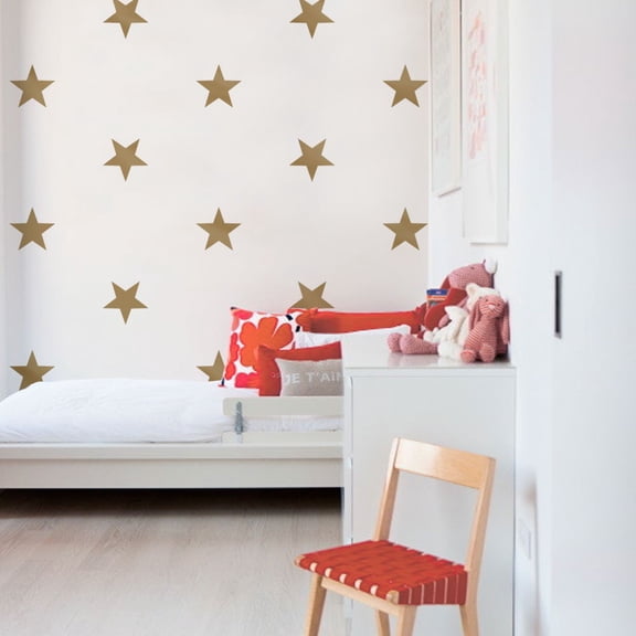 Large Stars - Kids Vinyl Wall Decals - Gold