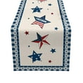thumbnail image 1 of Large Stars and Stripes 4th of July Table Runner, 13 x 91 Inch Patriotic Memorial Day Table Runner, Independence Day Kitchen Dining Table Runners for Home Farmhouse Party Decor, 1 of 6