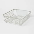 thumbnail image 1 of Large Steel Dish Drainer Brushed Nickel: Freestanding Dish Drying Rack with Utensil Holder, 1 of 3