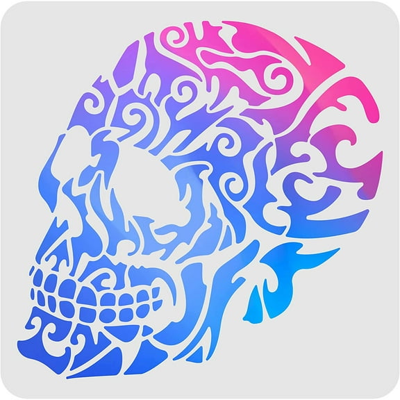 Large Stencil (12x12 inch) Reusable Paiting Tempalte Square Plastic DIY Rock Stencil Tempalte for Painting on Floor Wall Tile Fabric Furniture for DIY