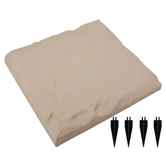 Large Stepping Stones Outdoor Garden Walkway, Durable Plastic Pavers for Patio, Pathway, and Landscaping, Weatherproof Stepping Stones with Ground Stakes for Easy Installation