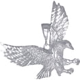thumbnail image 1 of Large Sterling Silver Eagle Pendant Necklace 2 Inches 9 Grams with Diamond Cut Finish and 24 Inch Figaro Chain, 1 of 2