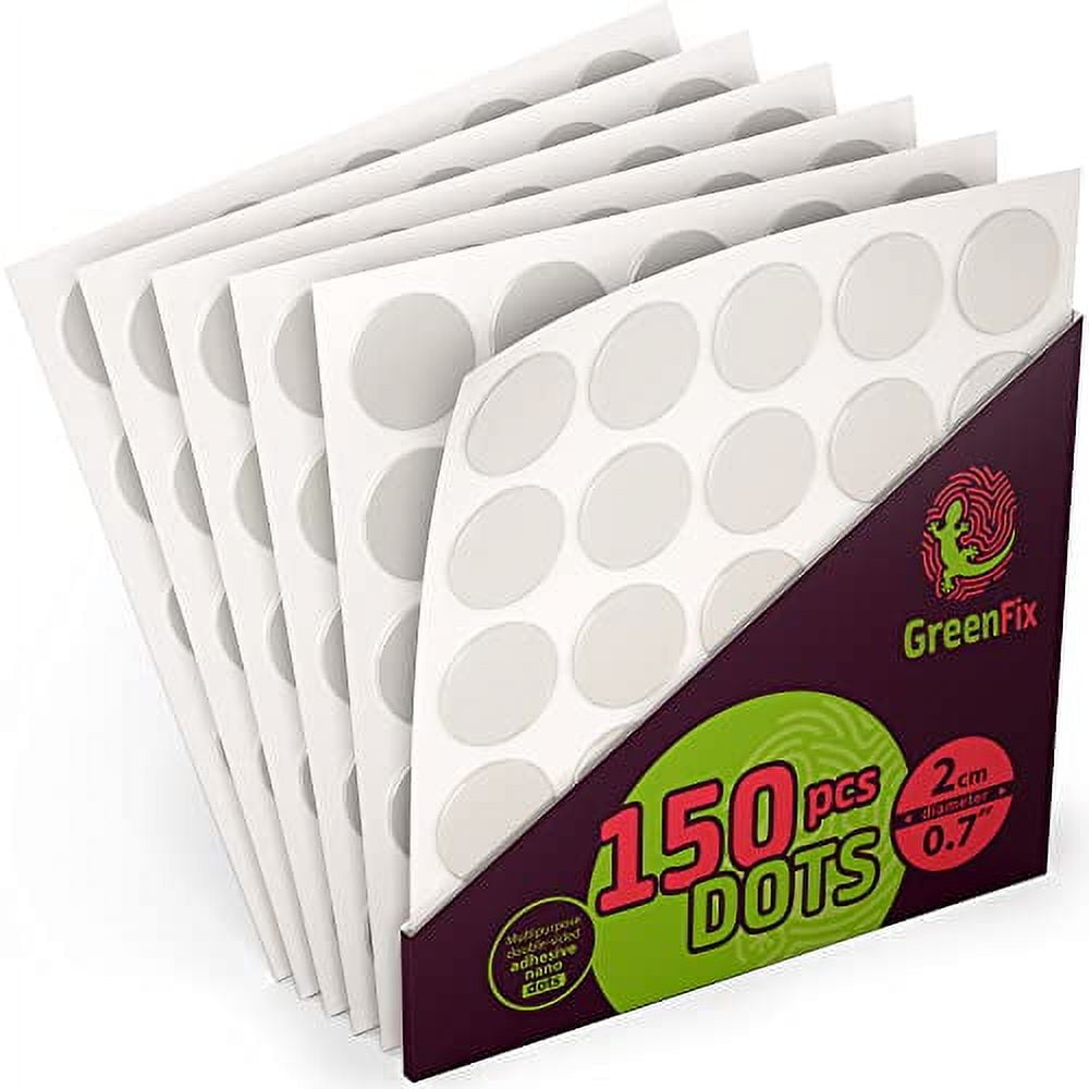Large Sticky Dots Double Sided 150PCs - Mounting Putty Removable - Self Adhesive Balloon Dots - Sticky Tack for Wall Hanging - Clear Round Poster Stickers - Double Sided Tape Dots for Crafts Hanging