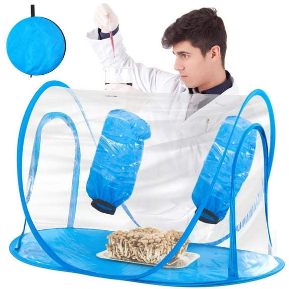 Large Still Air Box, Mushroom Grow Kit 35.5 x 23.5 x 23.5 Inches Portable Still Air Box Tent Mycology for Mushroom Plant Growing Supplies, Mushroom Horticulture, Home Scientist(Novelty Style)
