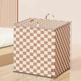 thumbnail image 1 of Large Storage Bag, Zipper Storage Basket, Moving Quilt Organizer, Heavy-duty Lattice Fabric, 100 Liter Capacity, for Clothes Storage, Travel, and Home Organization, by FAJHHA, 1 of 7