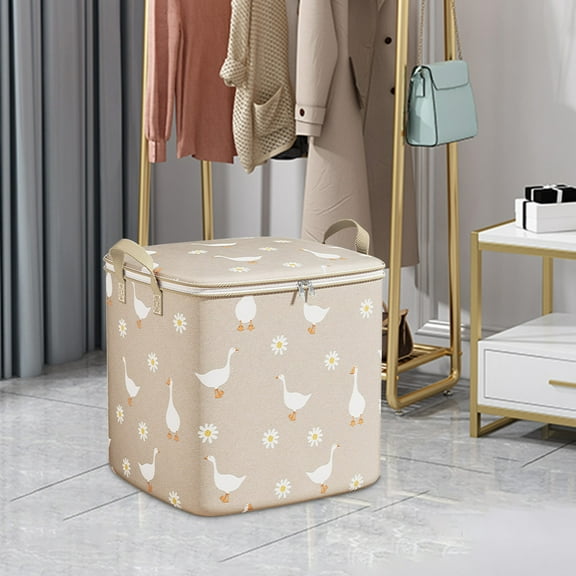 Large Storage Bags, Clothes Storage Bins Foldable Closet Organizers Storage Containers with Reinforced Handle for Clothing, Blanket, Comforters, Bed Sheets, Pillows and Toys