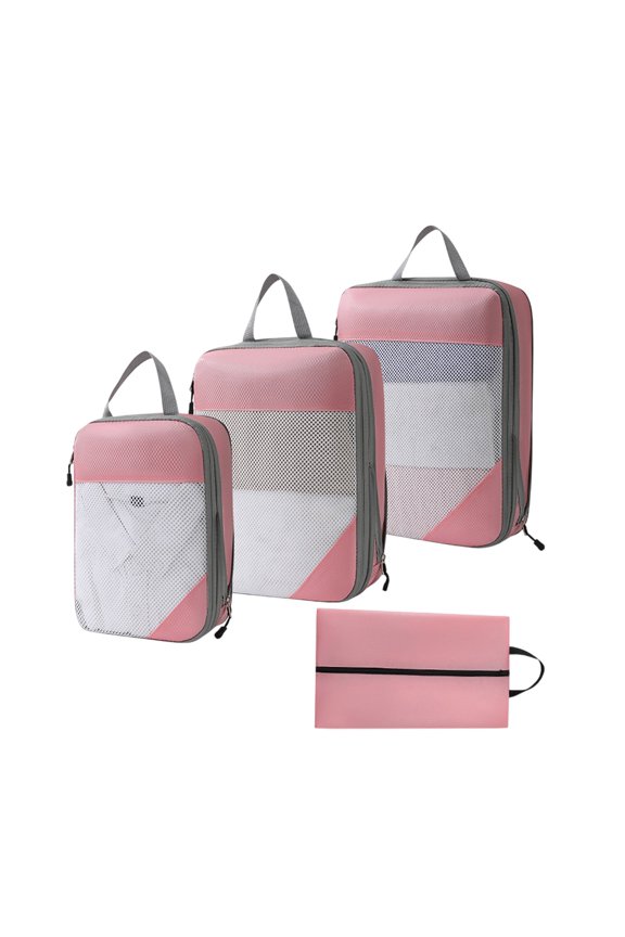 Large Storage Bags, Clothes Storage Bins, Travel Compression Storage Bag Four Piece Set Luggage Organizer Bag Complete Set Waterproof Clothing Storage Bag