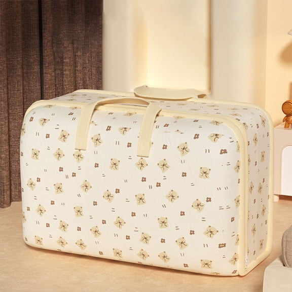 Large Storage Bags,Quilt Storage Bags with Zipper and Sturdy Handles,Big Foldable Duffle Bag for Travel,Storage Totes Moving Boxes for College