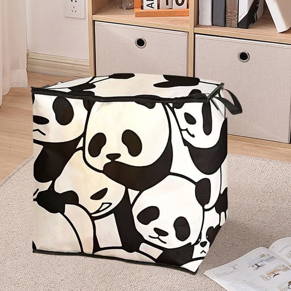 Large Storage Bags with Zippered Handles, Foldable Non-Woven Fabric Tote Organizer for Clothes, Blankets, Bedding, Moving Supplies, Home Organization, College Dorm, Travel & Camping Storage