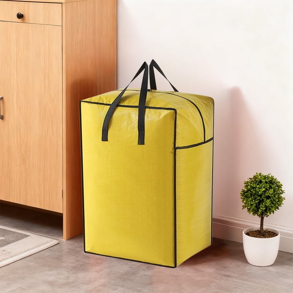 Large Storage Bags for Clothes, Quilts & Blankets, Foldable Fabric Organizer with Zipper for Moving, Seasonal & Home Organization