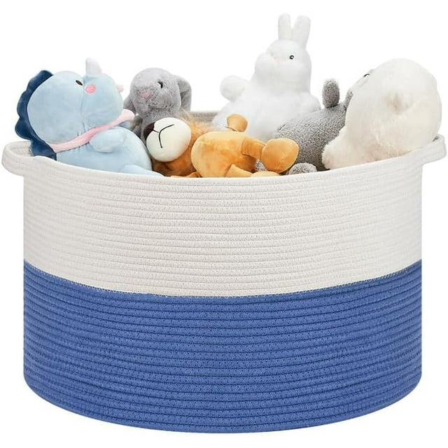 Large Storage Basket 22"x 22"x 14" Blanket Basket for Living Room