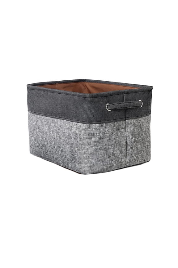Large Storage Basket with Handles, cotton linen Foldable Organizer Bins with Handle Large Storage Baskets for Shelves Closet Toys Books, for Nurseries,Offices,Closets,Home Décor