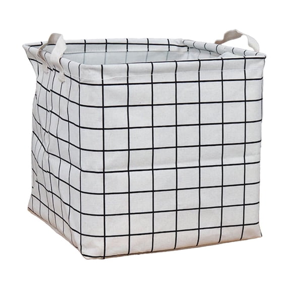 Large Storage Basket, Laundry Hamper Organizer Bin with Handles, Foldable Fabric Nursery Basket for Shelves, Closet Storage Bin for Toys Blankets, for Bedroom Bathroom Dorm Room Deco