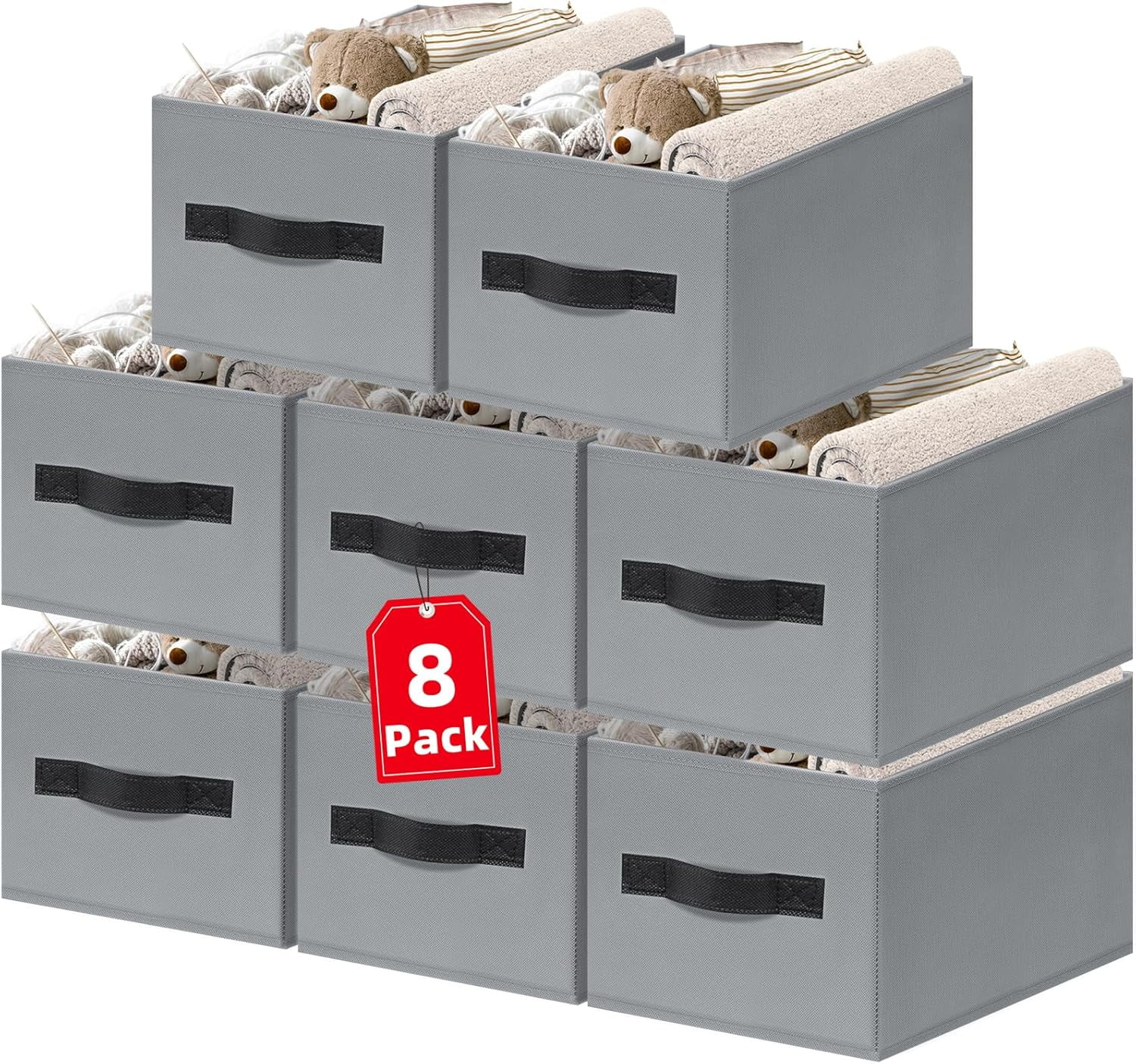 Large Storage Baskets For Organizing 8 Pack Fabric Storage Bins For Large storage baskets for organizing 8 pack fabric storage bins for