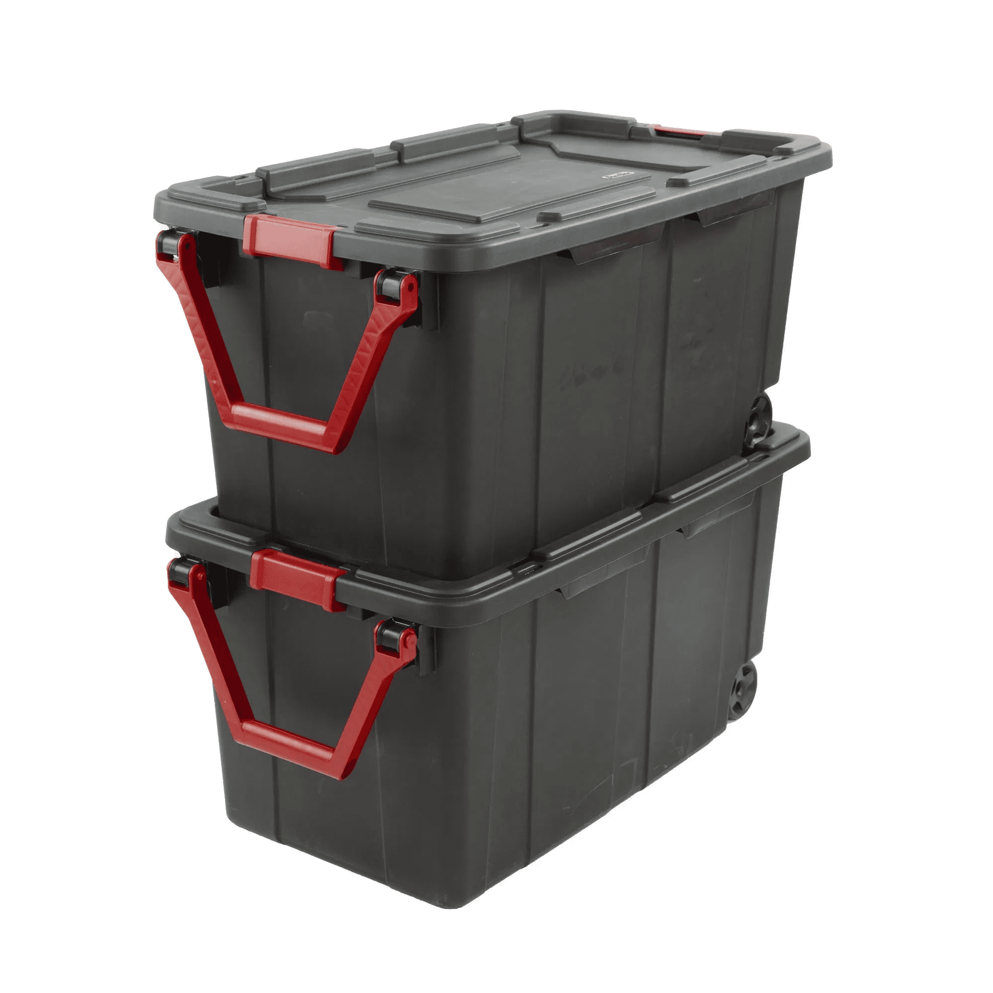 Large Storage Bin 40 Gallon 160 Qt Wheeled Industrial Tote Plastic ...