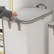 Kingfansion Home Clearance Packing Bags with Zipper, Large Quilt Storage Containers, Clothes Storage Bags Under $10 for Space-Saving Travel & Moving, 29 Gallon