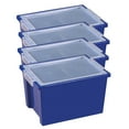 Large Storage Bins with Lid Blue