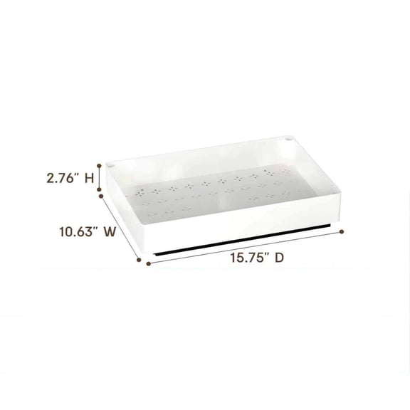 Large Storage Drawers Slide-Out Kitchen Organizer, Three Drawer Storage with Adjustable Sizes, Classified Compartments for Spices Utensils Gadgets