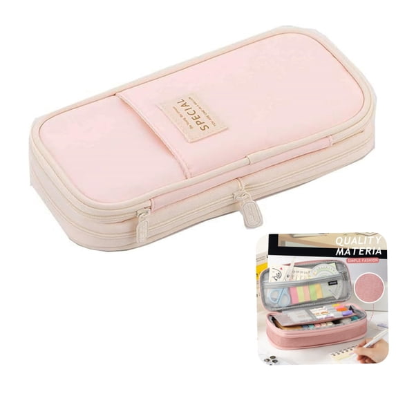 Large Storage Pencil Case Pen Bag with Zipper Big Capacity Pouch Organizer for Office Travel Holder Box