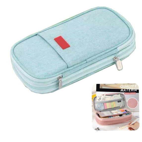 Large Storage Pencil Case Pen Bag with Zipper Big Capacity Pouch Organizer for Office Travel Holder Box