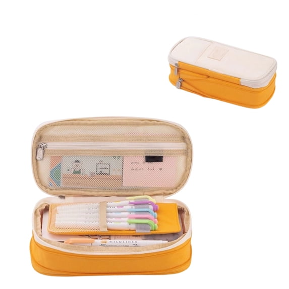 Pencil Case Cute Pencil Pouch for Girls Big Capacity Pen Bag Box, Kawaii Aesthetic College School Supplies for Student Teen Adults Preppy